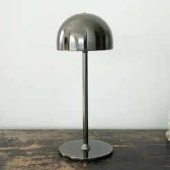 LED-Akku-Tischleuchte Tim, nickelfarben, Höhe 30 cm, IP54