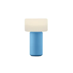 LED-Akku-Tischleuchte Tiny-B, pastellblau, Höhe 13 cm, IP54