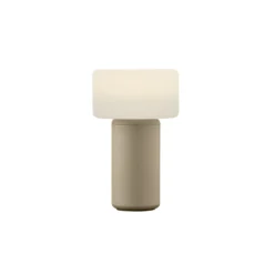 LED-Akku-Tischleuchte Tiny-B, sandfarben, Höhe 13 cm, IP54