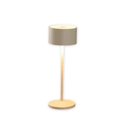LED-Akku-Tischleuchte Veluna, beige, 3er-Set, 25 cm, IP44