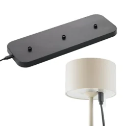 LED-Akku-Tischleuchte Veluna, beige, 3er-Set, 25 cm, IP44