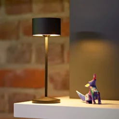 LED-Akku-Tischleuchte Veluna, schwarz, 3er-Set, 25 cm, IP44