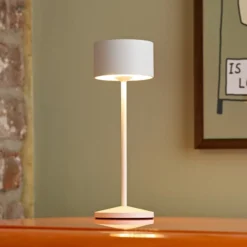 LED-Akku-Tischleuchte Veluna, weiß, 3er-Set, 25 cm, IP44