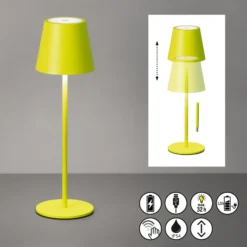 LED-Akku-Tischleuchte Viletto, hellgrün, IP54