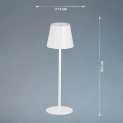 LED-Akku-Tischleuchte Viletto, weiß, IP54
