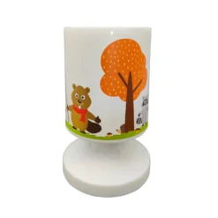 LED-Akku-Tischleuchte Waldtiere, USB, IP44