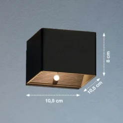 LED-Akku-Wandlampe Magnetic, schwarz, USB, Bewegungsmelder