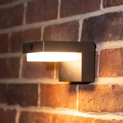 LED-Akku-Wandleuchte 800104, anthrazit, IP44, Sensor