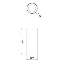 LED-Anbaudownlight Lucea 10 W schwarz