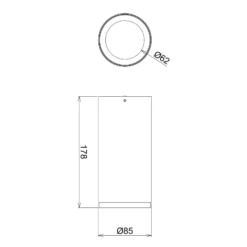 LED-Anbaudownlight Lucea 20 W weiß
