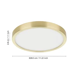 LED-Anbaupanel Fueva 5 IP20 830 messing Ø28,5cm