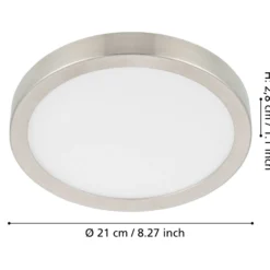 LED-Anbaupanel Fueva 5 IP20 830 nickel Ø21cm
