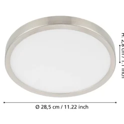 LED-Anbaupanel Fueva 5 IP20 830 nickel Ø28,5cm
