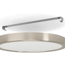 LED-Anbaupanel Fueva 5 IP20 830 nickel Ø28,5cm