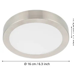 LED-Anbaupanel Fueva 5 IP20 830 nickel Ø16cm