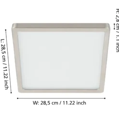 LED-Anbaupanel Fueva 5 IP20 830 nickel 28,5x28,5cm
