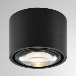 LED-Außendeckenlampe MAG MINI, schwarz, Ø 9 cm, CCT dim IP44