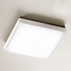 LED-Außendeckenleuchte Desdy, 24x24 cm, weiß
