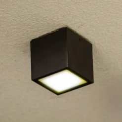 LED-Außendeckenleuchte GEMINI, dunkelgrau, 9 x 9 cm, IP65