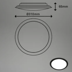 LED-Außendeckenleuchte 3766015 IP44, schwarz