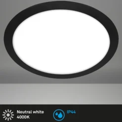LED-Außendeckenleuchte 3766015 IP44, schwarz