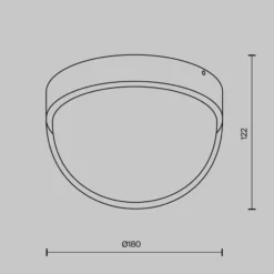 LED-Außendeckenleuchte Mon, graphit, Ø 18 cm, IP65, 3.000K