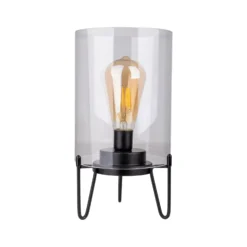 LED-Außendekoleuchte Lonna, Batterie, Glas, Metall