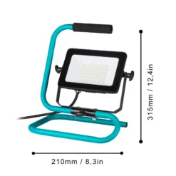 LED-Außenstrahler Avelar, schwarz/türkis Breite 32 cm Metall