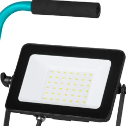LED-Außenstrahler Avelar, schwarz/türkis Breite 32 cm Metall