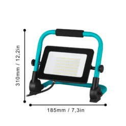 LED-Außenstrahler Avelar, schwarz/türkis Breite 31 cm Metall