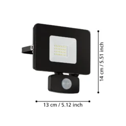 LED-Außenstrahler Faedo 3 mit Sensor, schwarz, 20W