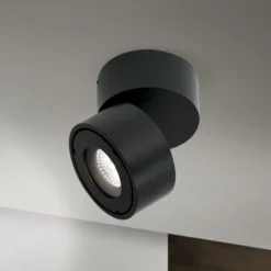 LED-Außenstrahler Harvey, schwarz, Ø 10 cm, Alu-Druckguss