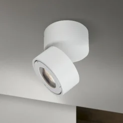 LED-Außenstrahler Harvey, weiß, Ø 10 cm, Aluminium-Druckguss
