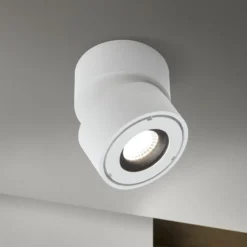 LED-Außenstrahler Harvey, weiß, Ø 10 cm, Aluminium-Druckguss