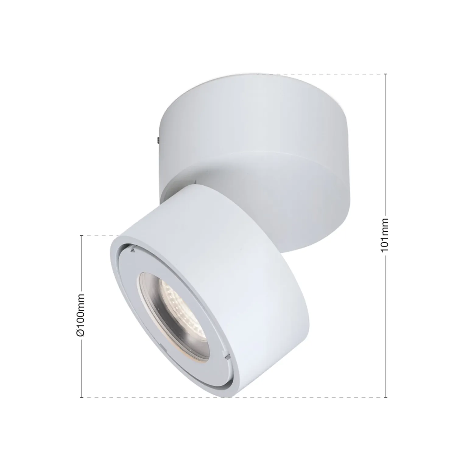 LED-Außenstrahler Harvey, weiß, Ø 10 cm, Aluminium-Druckguss