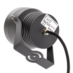 LED-Außenstrahler Irina, Erdspieß, Stecker, grau, Metall