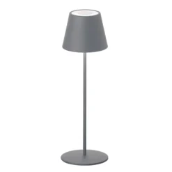 LED-Außentischlampe Cosenza mit Akku RGBW sandgrau