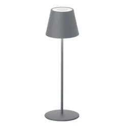 LED-Außentischlampe Cosenza mit Akku RGBW sandgrau