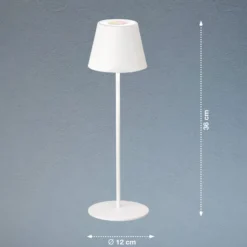 LED-Außentischlampe Cosenza mit Akku RGBW sandweiß