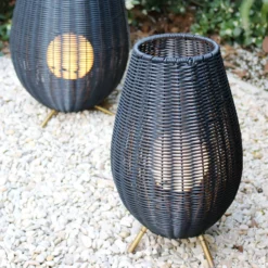LED-Außentischleuchte Colin, Akku, 36 cm, schwarz
