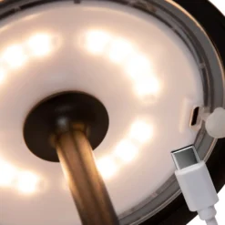 LED-Außentischleuchte Joy, Akku, dimmbar, schwarz