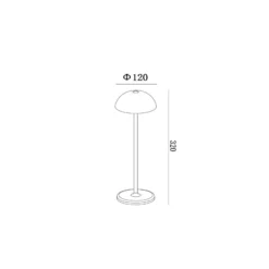LED-Außentischleuchte Joy, Akku, dimmbar, schwarz