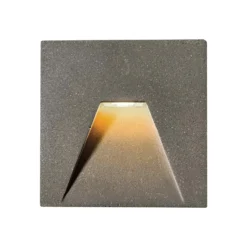 LED-Außenwandeinbauleuchte Space, grau, 10x10 cm
