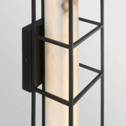LED-Außenwandlampe BLAKLEY schwarz/alabaster Höhe 41 cm IP44