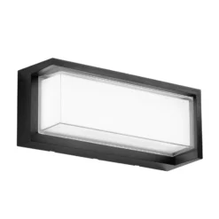 LED-Außenwandlampe BLOCK, schwarz, 32 cm Kunststoff, CCT