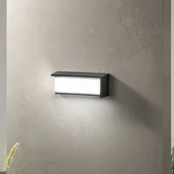 LED-Außenwandlampe BLOCK, schwarz, 32 cm Kunststoff, CCT