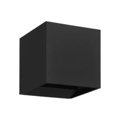 LED-Außenwandlampe Calpino 3, schwarz, Breite 10 cm, 2-flg.