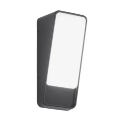 LED-Außenwandlampe Coupe, anthrazit, Höhe 20 cm, Metall