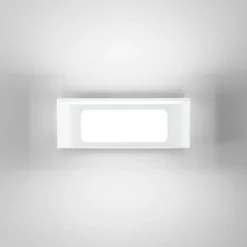LED-Außenwandlampe DESERT, weiß, Breite 25 cm, Metall