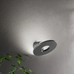 LED-Außenwandlampe Elite, dunkelgrau, Metall, Ø 24 cm, IP54